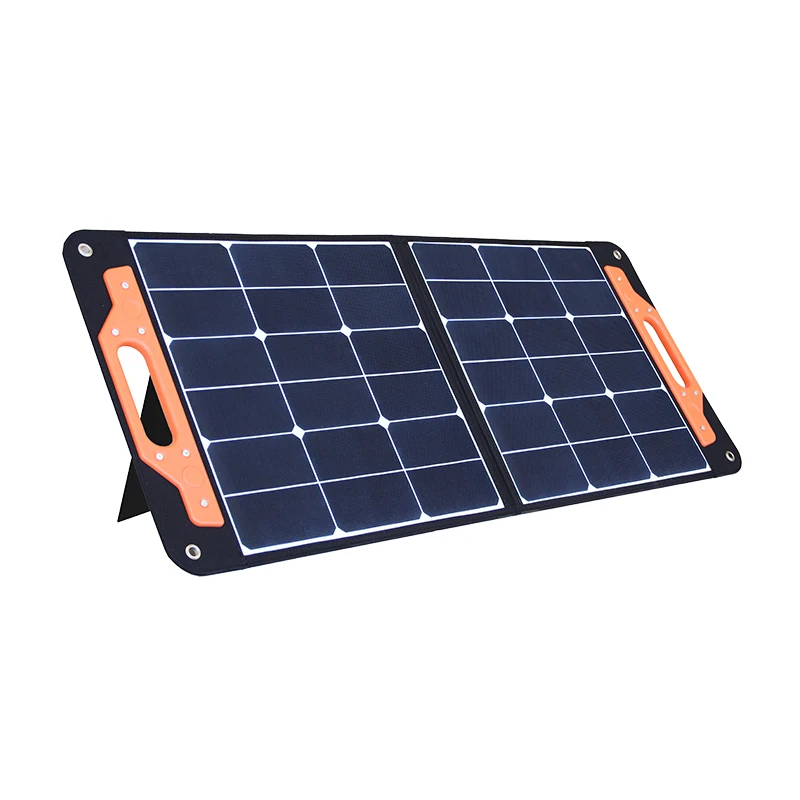 

Outdoor Camping Waterproof ETFE Foldable PV Panel 100W High Efficiency Solar Panels With Magnetic Handles Stand Function