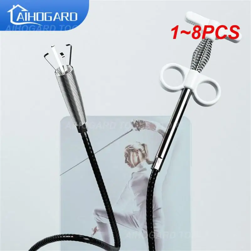 

1 ~ 8 шт. гибкая труба для канализации, разблокирующая пружинная труба, инструмент для дноуглубления, кухонная раковина, инструмент для чистки