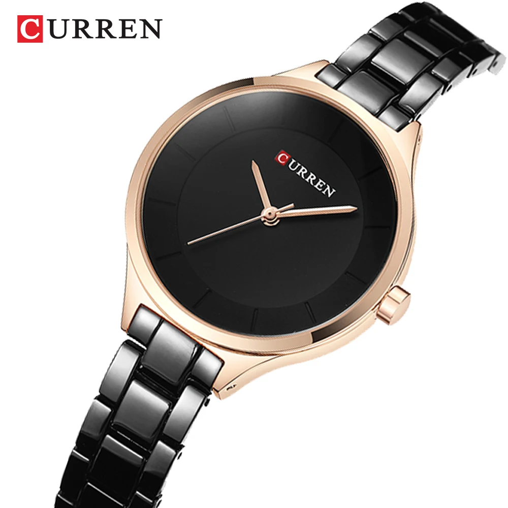 

CURREN 9015 New Fashion Simple Women's Watch Dress Elegant Stainless Steel Bracelet Analog Quartz Wristwatch Gift