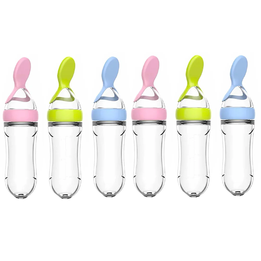 

6 шт., силиконовые бутылочки для кормления младенцев