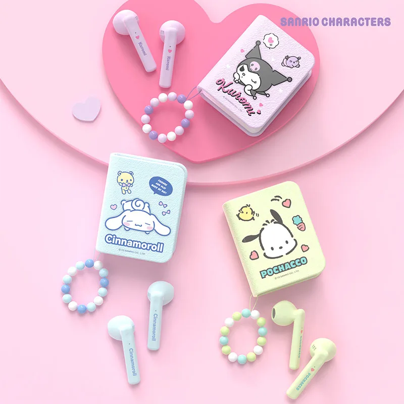 

Sanrioed Kuromi Cinnamoroll Bluetooth Earphone Earplugs Kawaii 5.0 Portable Ear-mounted Long Battery Life Applicable To IPhone