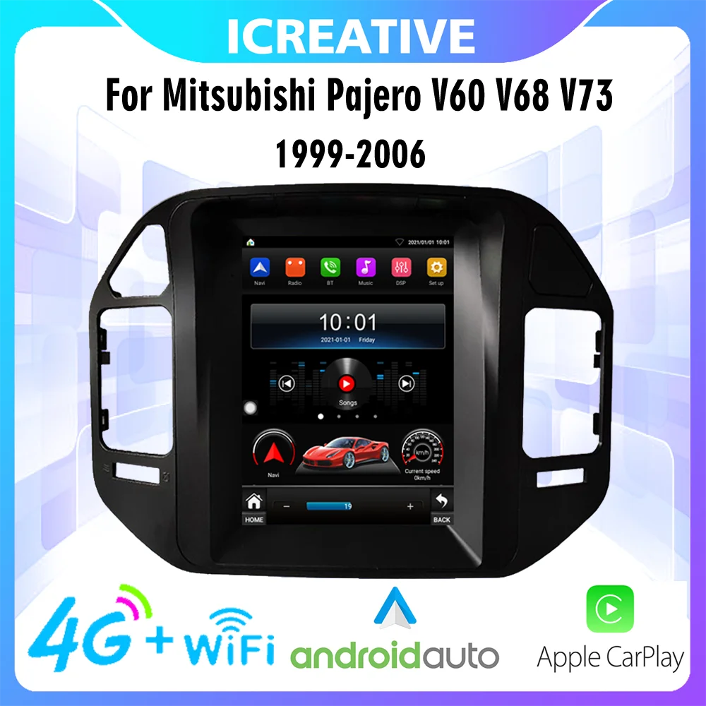 

For Mitsubishi Pajero V60 V68 V73 1999-2006 2 Din Tesla Car Radio Android 4G Carplay GPS Navigation Multimedia Player Stereo
