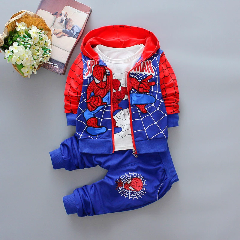 

Kids Boys Girl Pants Suit Cartoon Superhero Children's Clothing Sweatshirts Plus Fleece Casual Pullover Pant Clothes Set Outfits