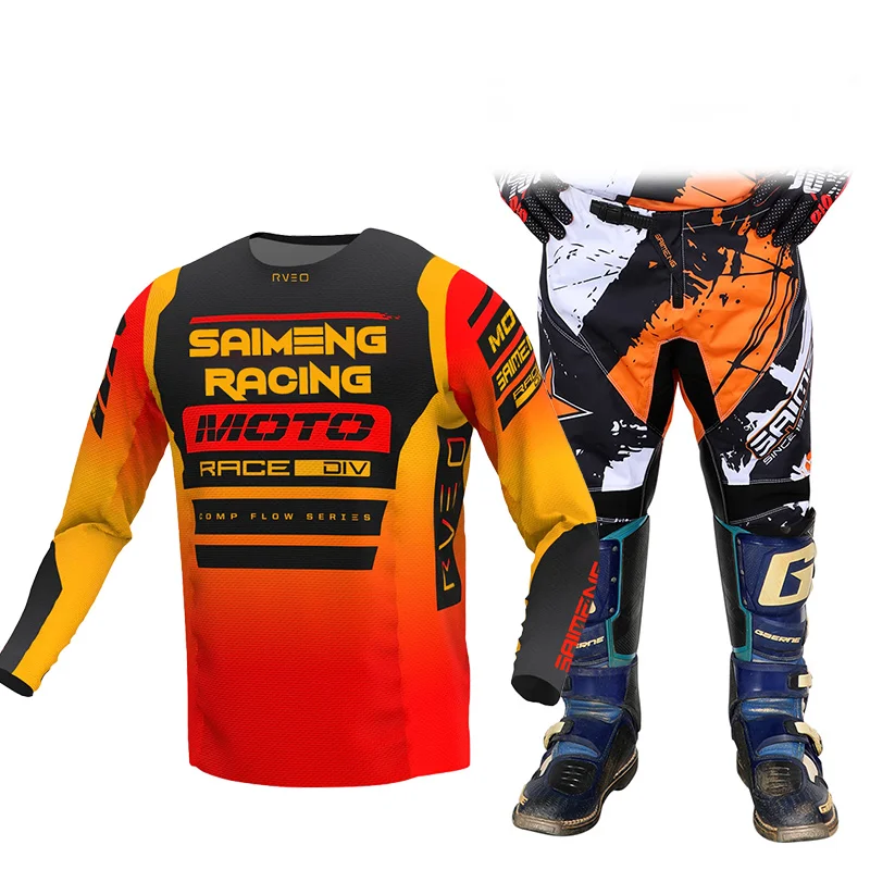 Комплекты мужских штанов и трикотажных брюк для мотокросса женский костюм