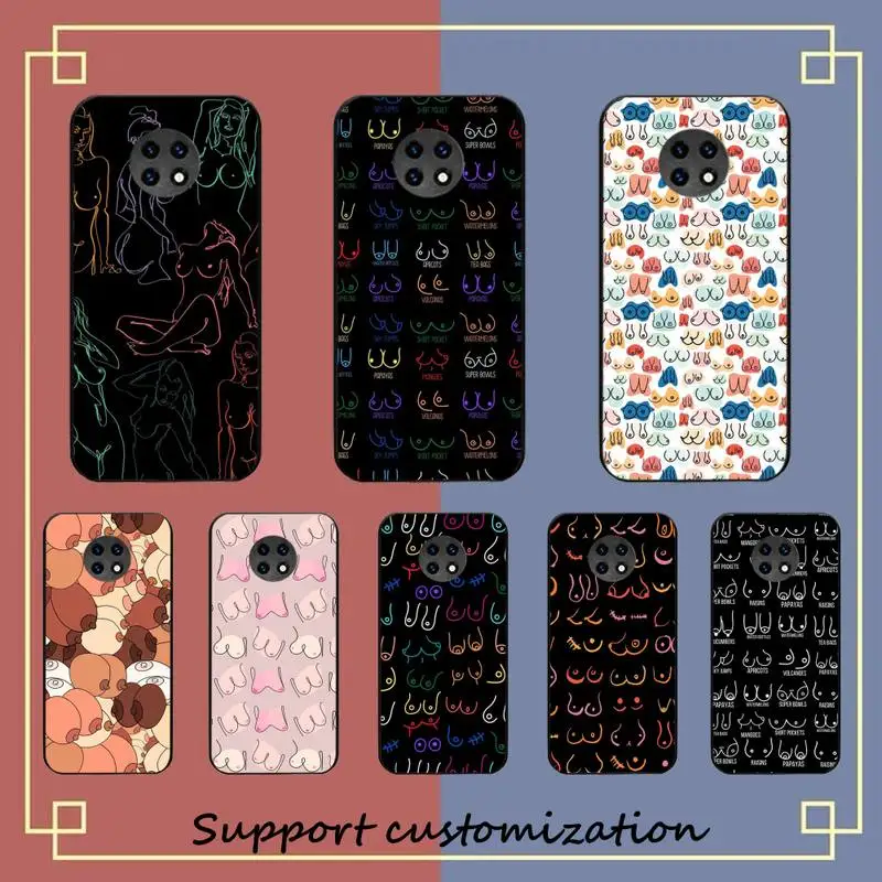 

Boobs Art Print Phone Case for Redmi 5 6 7 8 9 A 5plus K20 4X S2 GO 6 K30 pro