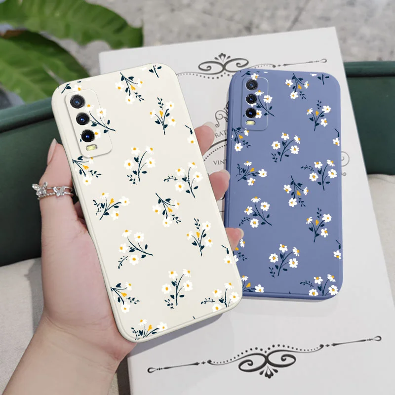 Цветы для VIVO Y20 Y12 Y15 Y15A Y19 Y21 Y30 Y50 Y33 Y35 Y76 Y91 Y95 S T I отверстие V23 V23E V21 V20 S1 Pro 4G чехол