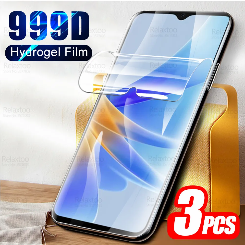 

Для Oppo A17 Гидрогелевая пленка 3 шт. 999D изогнутая Защита экрана для Oppo A17K OppoA17 OppoA17K A 17 K 17 K 2022 мягкие пленки не стекло