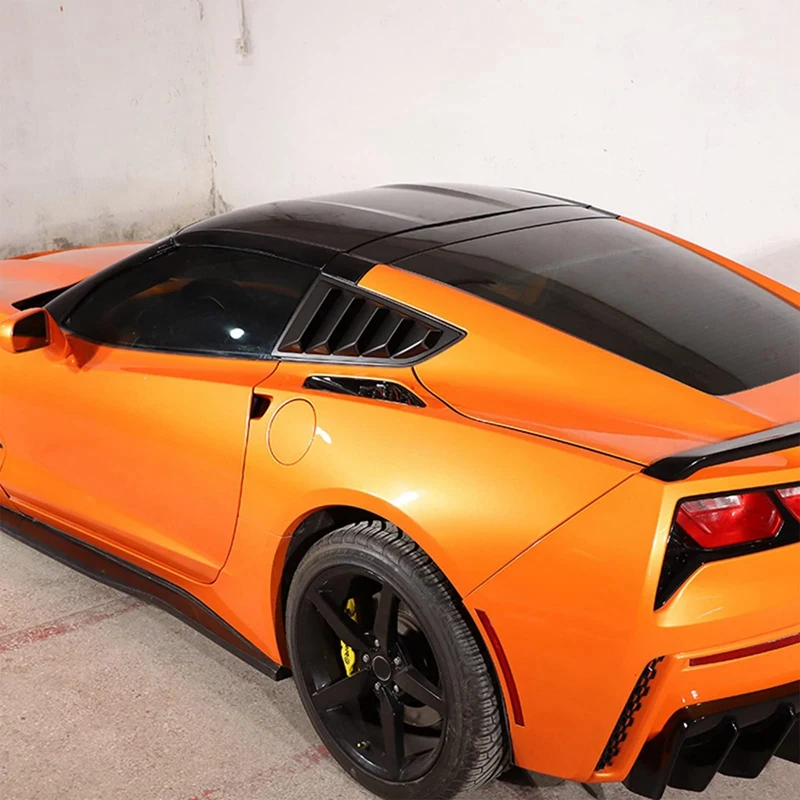 Жалюзи заднего бокового окна автомобиля для Chevrolet Corvette C7 2014-2019 треугольные жалюзи
