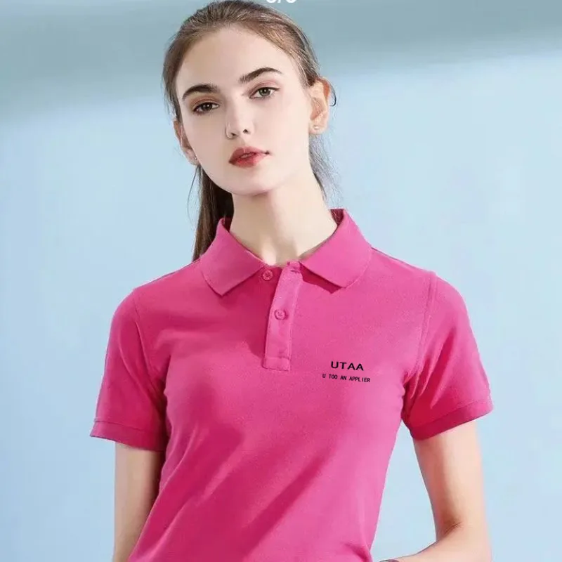 23 summer new breathable golf UTAA brand Polo shirt ladies casual short-sleeved summer ladies Polo shirt sports T-shirt.