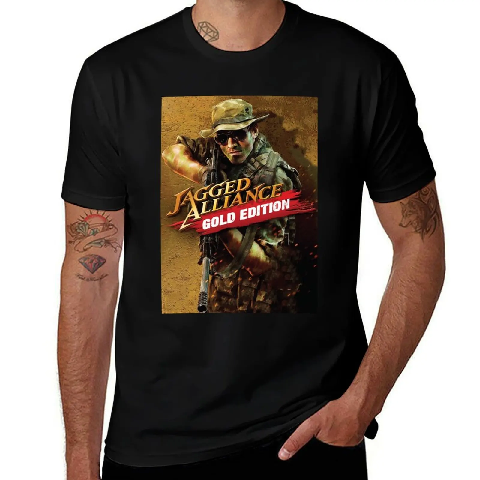 Фото Футболка Jagged Alliance Gold Edition, мягкая базовая хлопковая футболка с короткими рукавами №1