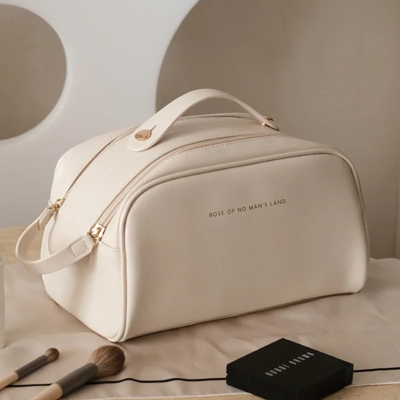 

Fashion Women PU Cosmetic Storage Bag Home Skin Care Product Cream Lipstick Organize Pouch Travel Double Zipper Make-Up Handbag