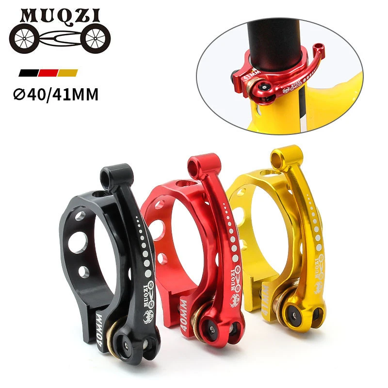 

MUQZI Folding Bike 1 Piece Quick Release Seatpost Clamp EIEIO Aluminium Alloy 40/41mm Seat Post Clamps Bicycle Parts