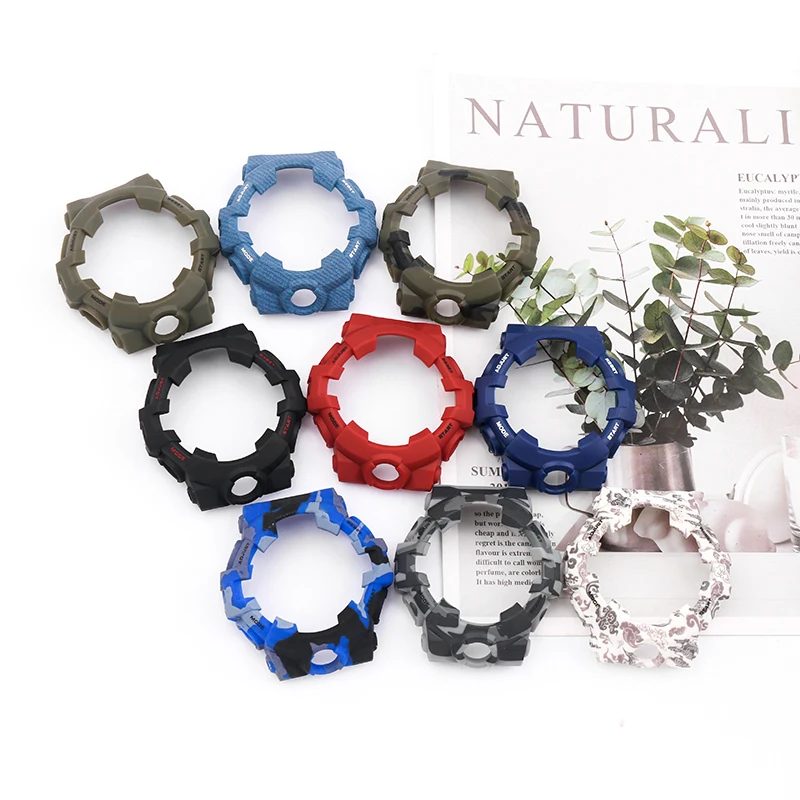 Camo Resin strap Watch case Set for Casio G-shock GA-700 GA-710 GA-735 Men's and women's strap Watch accessories