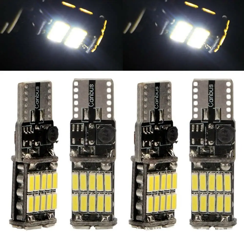 

4pcs 4Pcs 4014-26smd 12V LED COB License Plate Light Car LED Reading Bulbs T10 W5W Dome Map