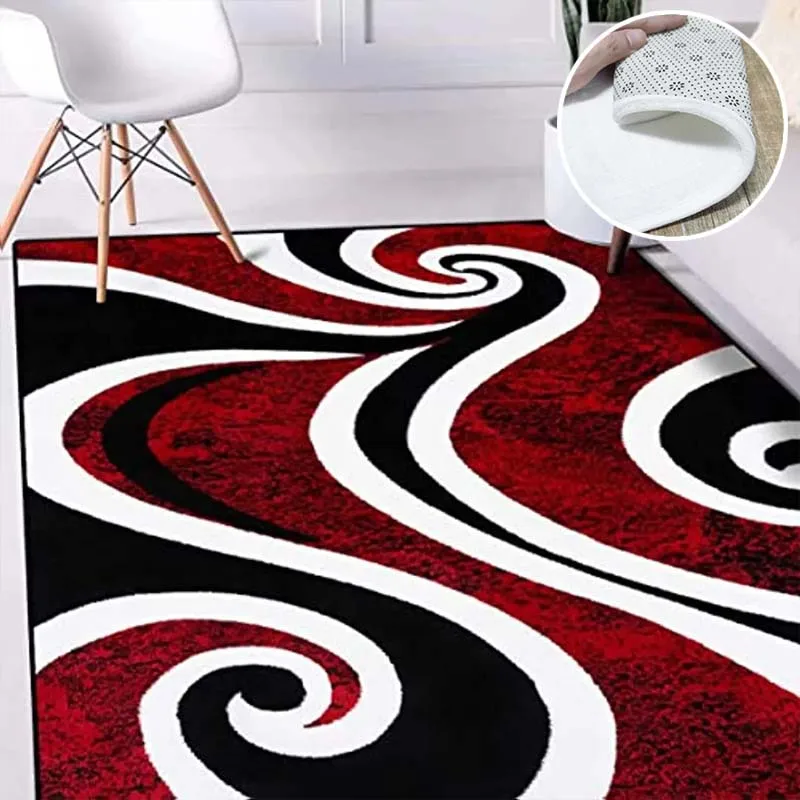 

Большой ковер в абстрактную полоску для гостиной в скандинавском стиле, Современный домашний декор для дивана, стола, спальни, гардероба, нескользящий коврик