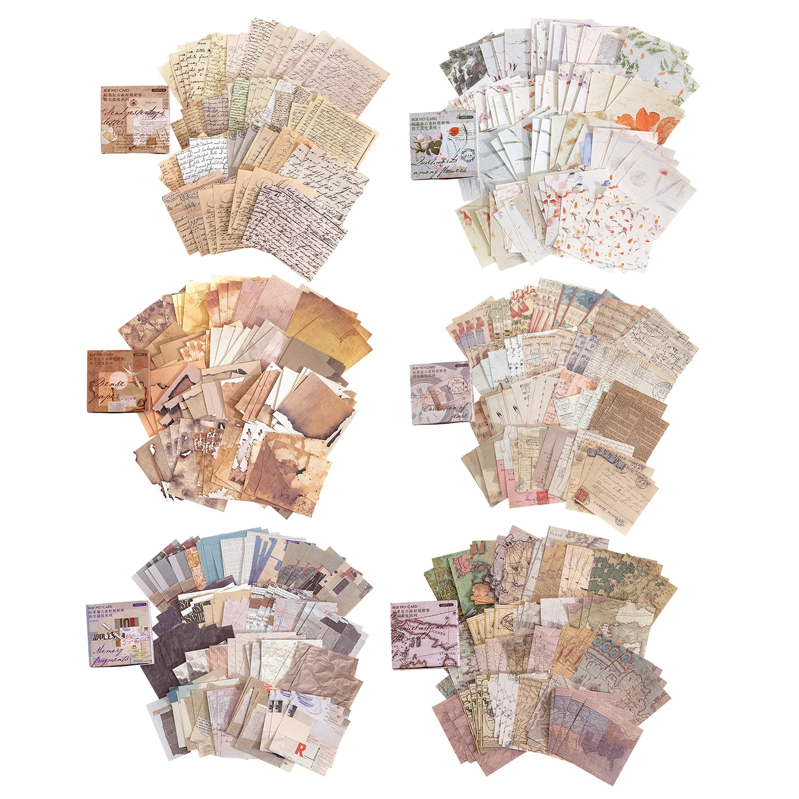 

Vintage Paper 100 Sheets Scrapbooking Paper Supplies Decorative Aesthetic Paper Set For Journaling Bullet Journals Album Vintage