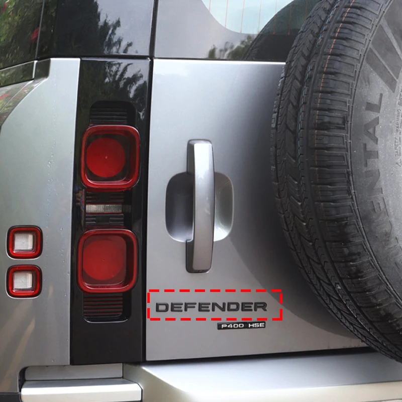 Фото Для Land Rover Defender 90 110 2020-2025 автомобильный капот двигателя буквенная этикетка DENFENDER капот двигателя автомобильная наклейка черная модификация №1