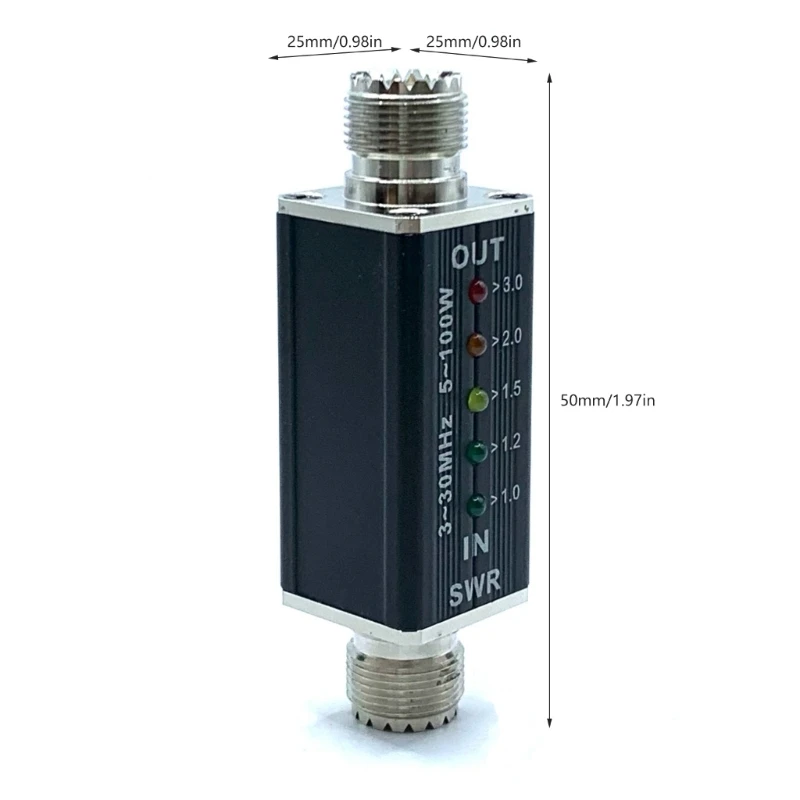 Профессиональный КСВ-метр 3-30 МГц измеритель стоячих волн частота 5 светодиодный