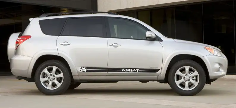 

Toyota RAV4 - 2 шт., Виниловая наклейка с боковыми полосками, графическая наклейка с логотипом высокого качества!