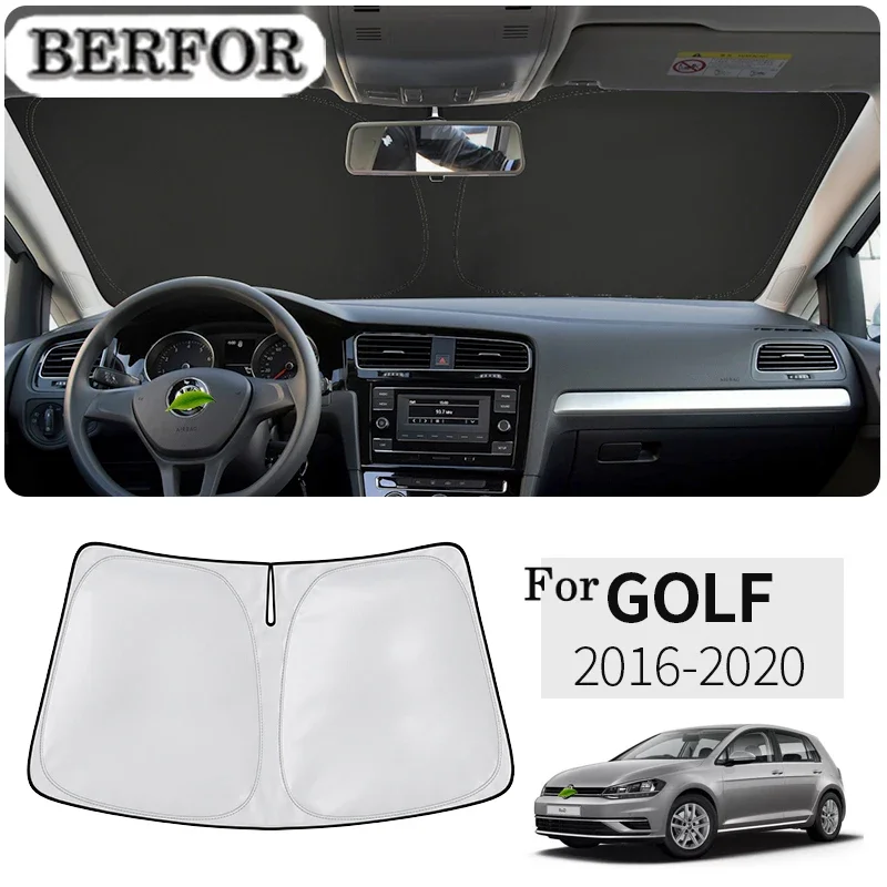 

Для VW Golf 7 MK7 MK7.5 GTI R GTE GTD 2016-2020 Автомобильный солнцезащитный козырек на лобовое стекло, наноизоляция, защита от ультрафиолета, складной солнцезащитный козырек