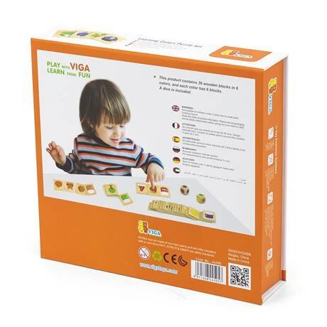Viga Toys Деревянный пазл-игра Изучаем цвета в коробке 44505 |