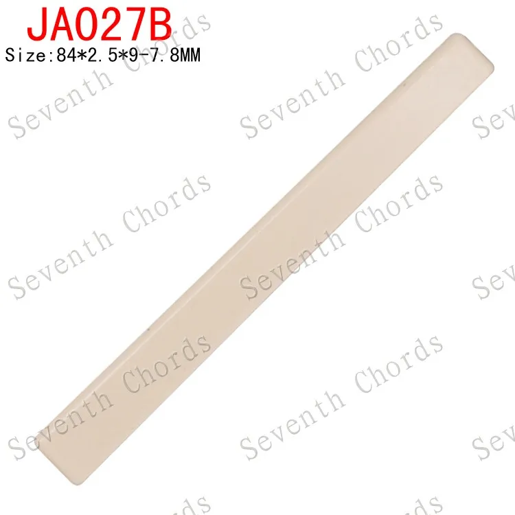 

2 Pcs Lvory-White Classic Guitar String Bridge Saddle 84*2.5*9-7.8MM - Made of Plastic - JA027B
