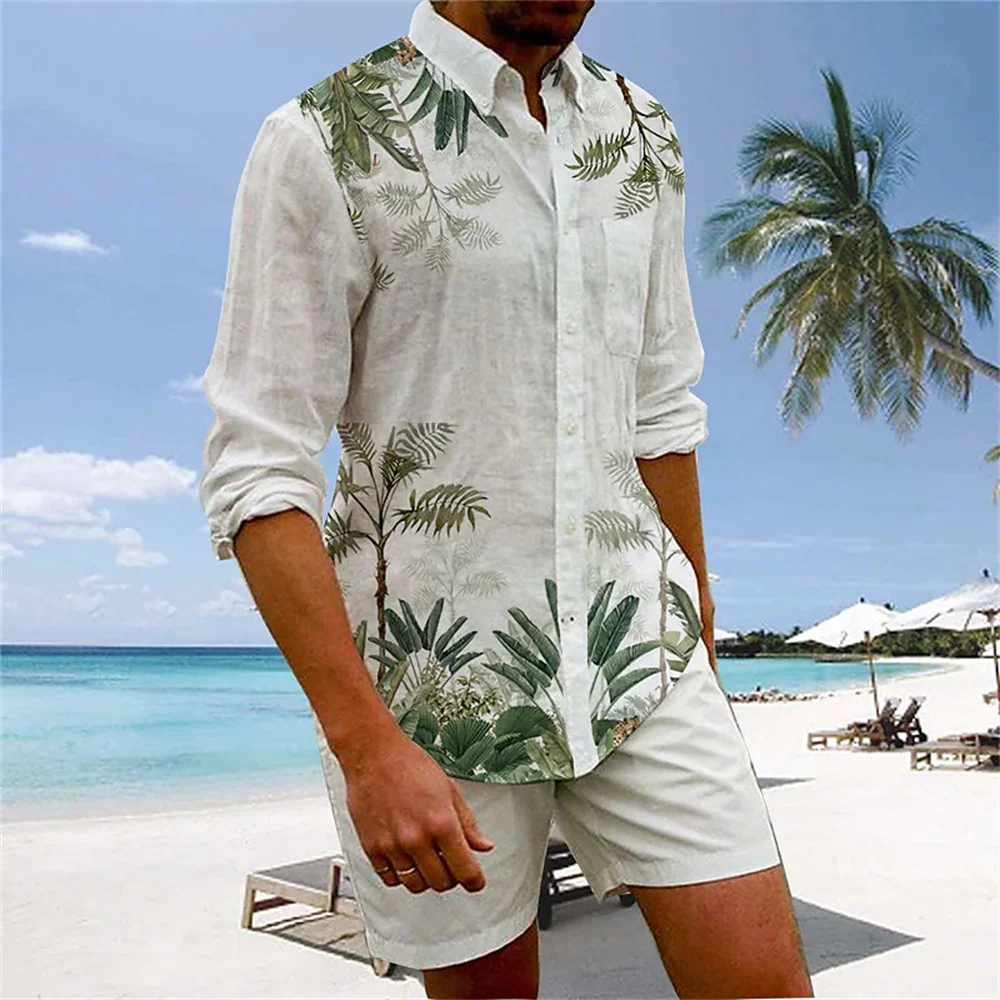 2023 Vintage Summer Men's Shirt High Quality Simple Men's Clothing Daily Outdoor Wear Holiday Leisure Fashion Long-sleeved Shirt