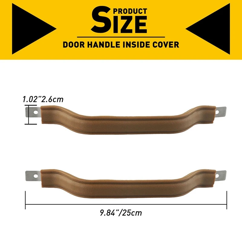 2X автомобильная внутренняя дверная ручка накладка на ремень для Jeep CJ5 CJ7 CJ8 Wrangler YJ
