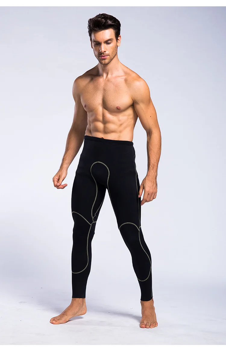 

2MM Men Wetsuits diving Skins Long Swim Surfing Sport Pants Surf Rash Guard Swimming Pants Sun Protective Swimwear Beach