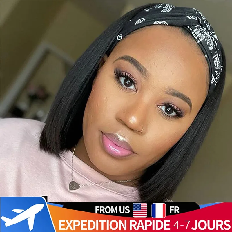 

Женский парик с короткими прямыми волосами, легко носить