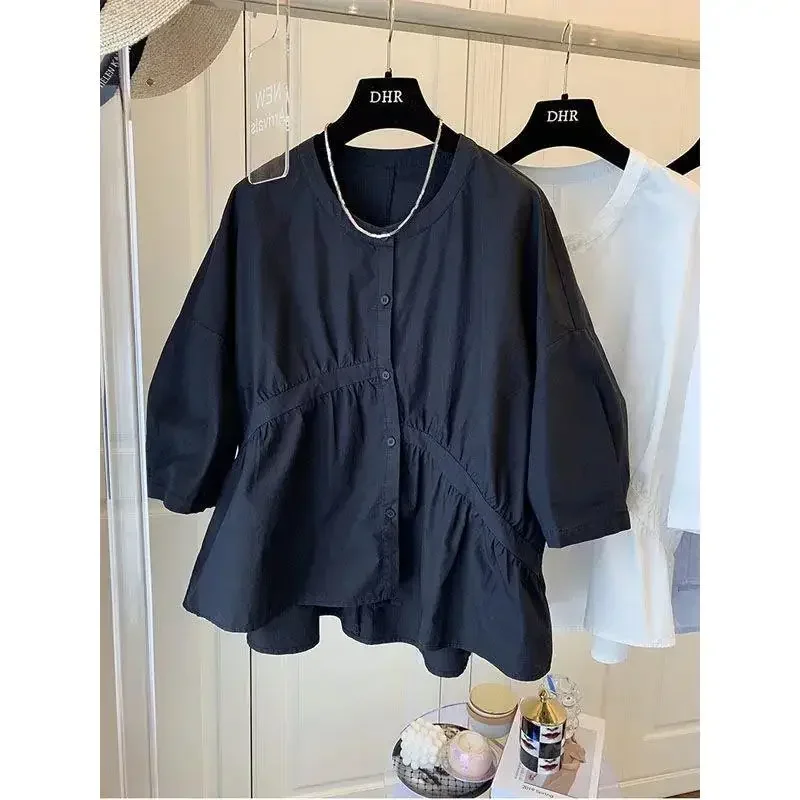 Новая повседневная свободная кукольная рубашка Overiszed корейские шикарные блузки