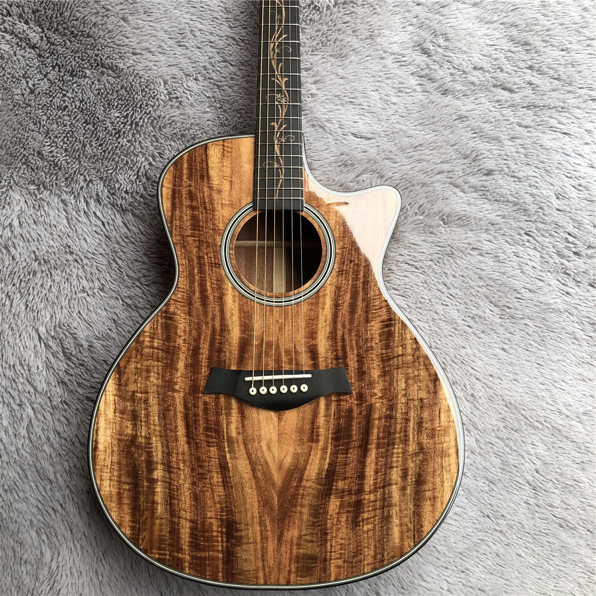 

NEW Ebony Fingerboard 41 Inch All Koa wood K24ce Acoustic Guitar,Free Shipping