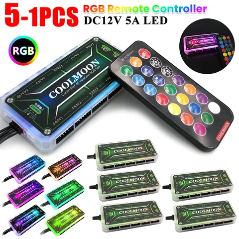 COOLMOON RGB Light Пульт дистанционного управления DC12V 5A Светодиодный RGB Цветной диммер