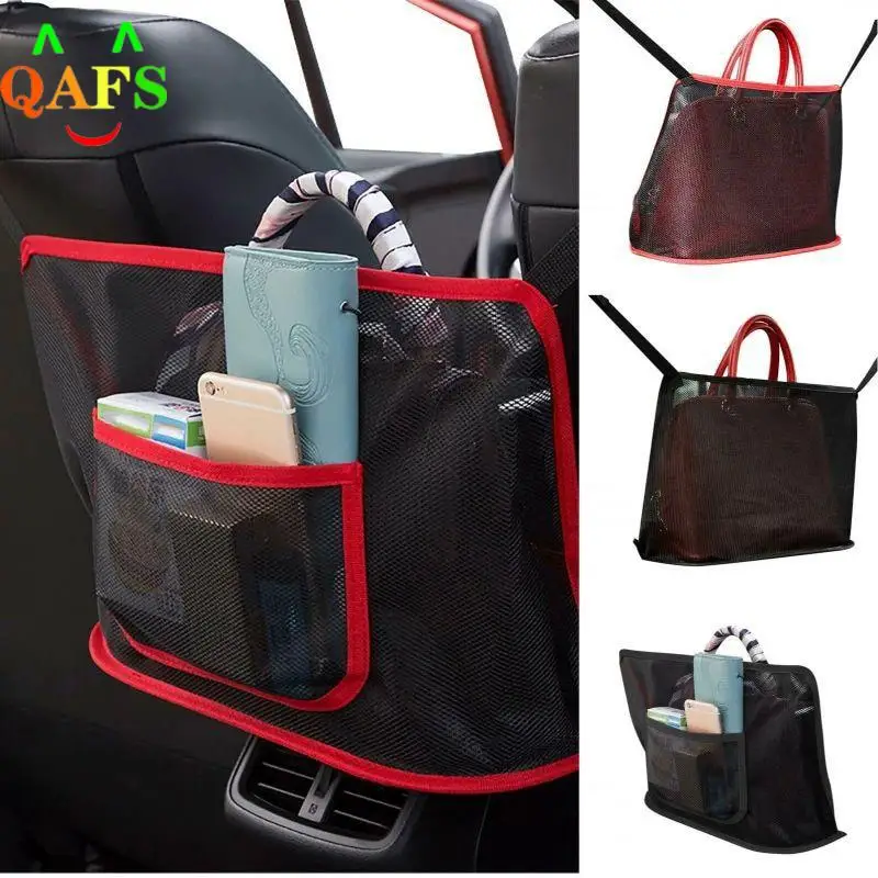 

Universal Car Net Pocket Polyester Multifunction Car Seat Back Mesh Organizer Handbag Car Accessories