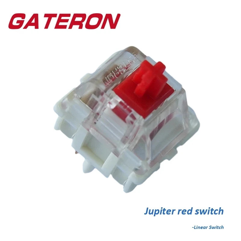 

Красный переключатель Gateron Jupiter, линейный 5-контактный SMD RGB, переключатель с предварительным покрытием для игр, механические аксессуары для клавиатуры