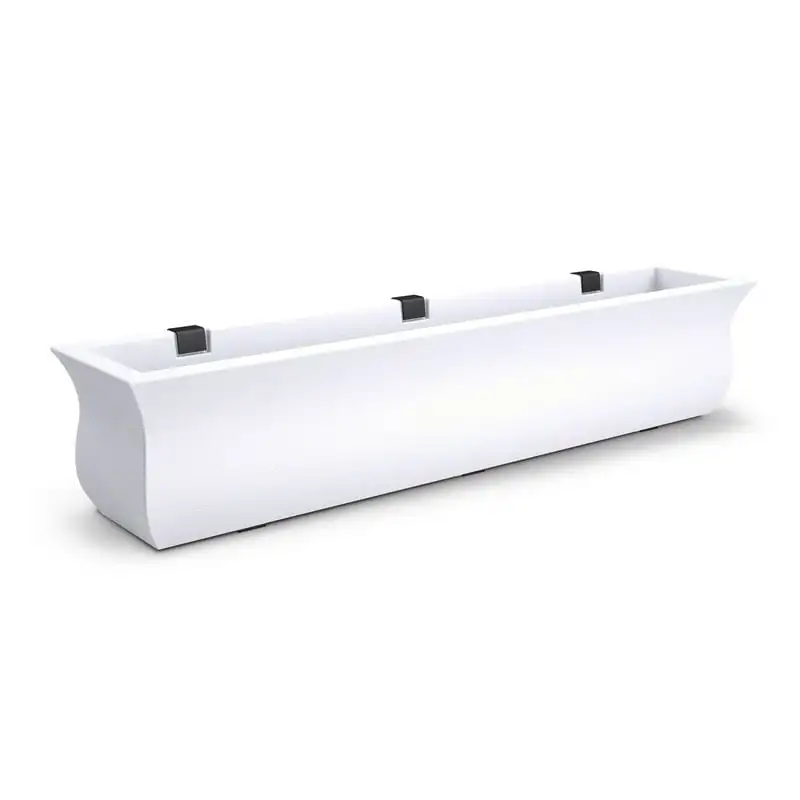 

48" x 10" x 10" Self-Watering Polyethylene Window Box - White