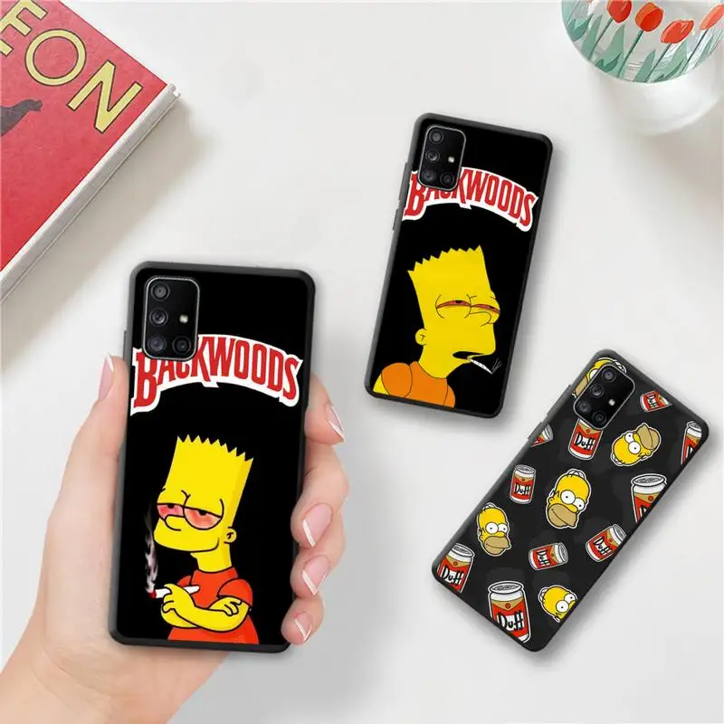 

funny cartoon The Simpsons Phone Case For Samsung Galaxy A52 A21S A02S A12 A31 A81 A10 A30 A32 A50 A80 A71 A51 5G