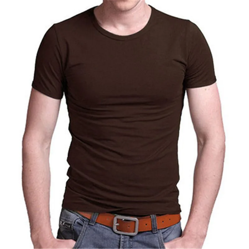 

5715-R-Men's cotton t-shirt round neck short sleeve blank large size