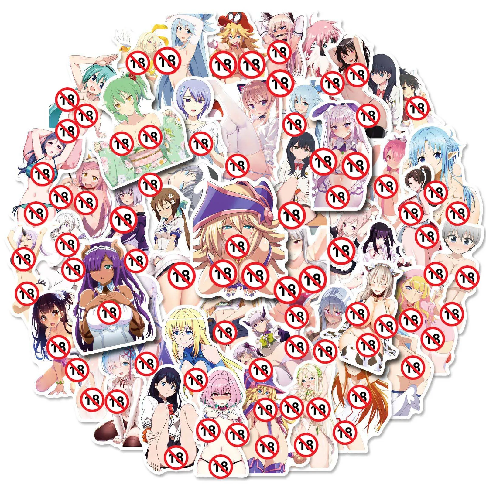

10/30/50 Pcs Beautiful Sexy Girl Bunny Girl Cartoon Anime Mix Graffiti Stickers DIY Luggage Phone Computer Car Sticker Gift Toy