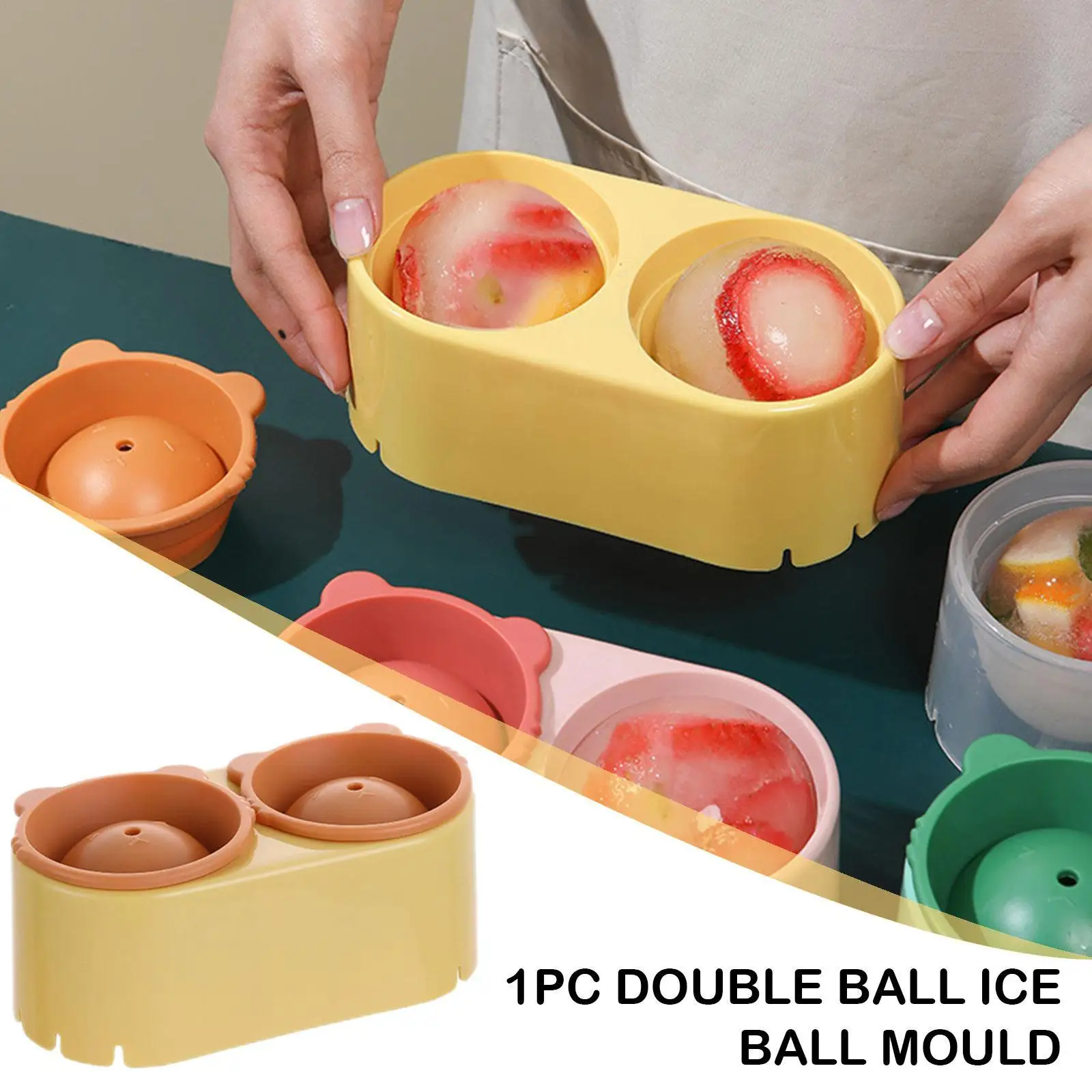 

Whiskey Round Ice Cube Maker Silicone Ball Shape Spherical Ice Cube Mould Machine Quick Freezer Ice Mold Tray Kitchen Gadgets