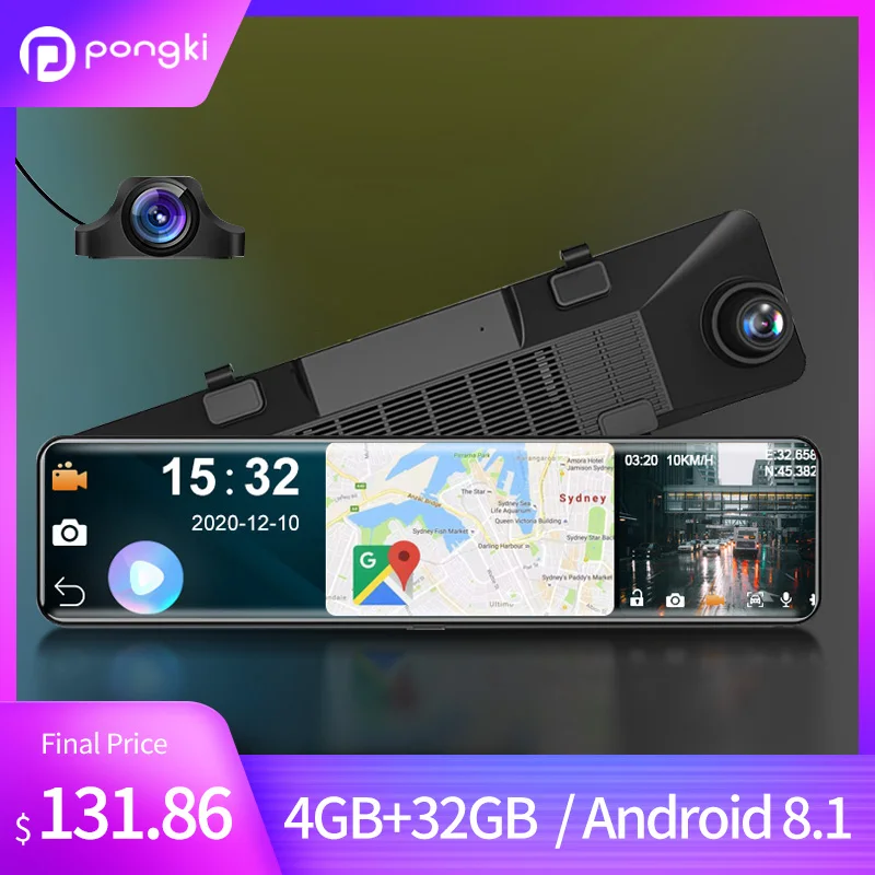 Видеорегистратор Pongki D91 на Android 8 1 4 + 32 ГБ GPS Wi-Fi 1080P | Автомобили и мотоциклы