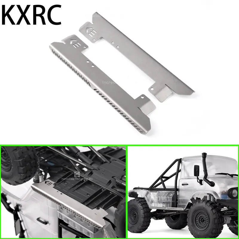 

KXRC нержавеющая сталь шасси боковая юбка бронированные аксессуары для 1/10 RC Гусеничный автомобиль осевой SCX10 II UMG10 4WD 6 × 6 обновленные детали