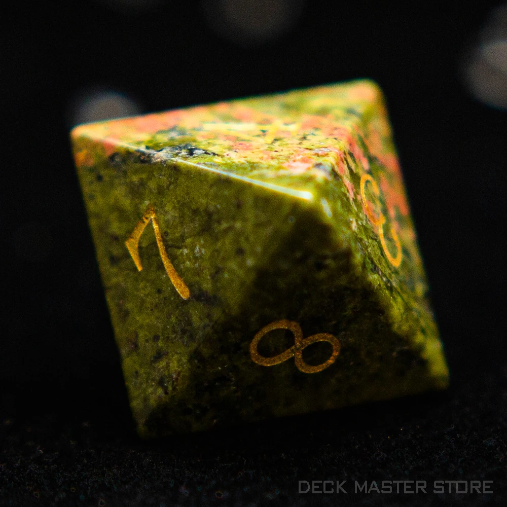 Unakite кости многогранный драгоценный камень разные формы цифровой D20 игральные DnD