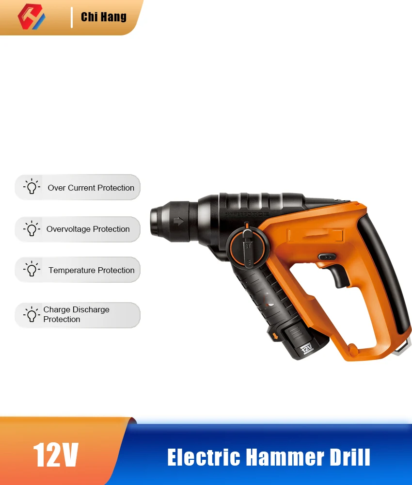 

Электрический инструмент для сборки, аккумуляторная перкуссионная дрель, перкуссионная дрель 12 В, бытовой многофункциональный пистолет, Электрический DrillWX382