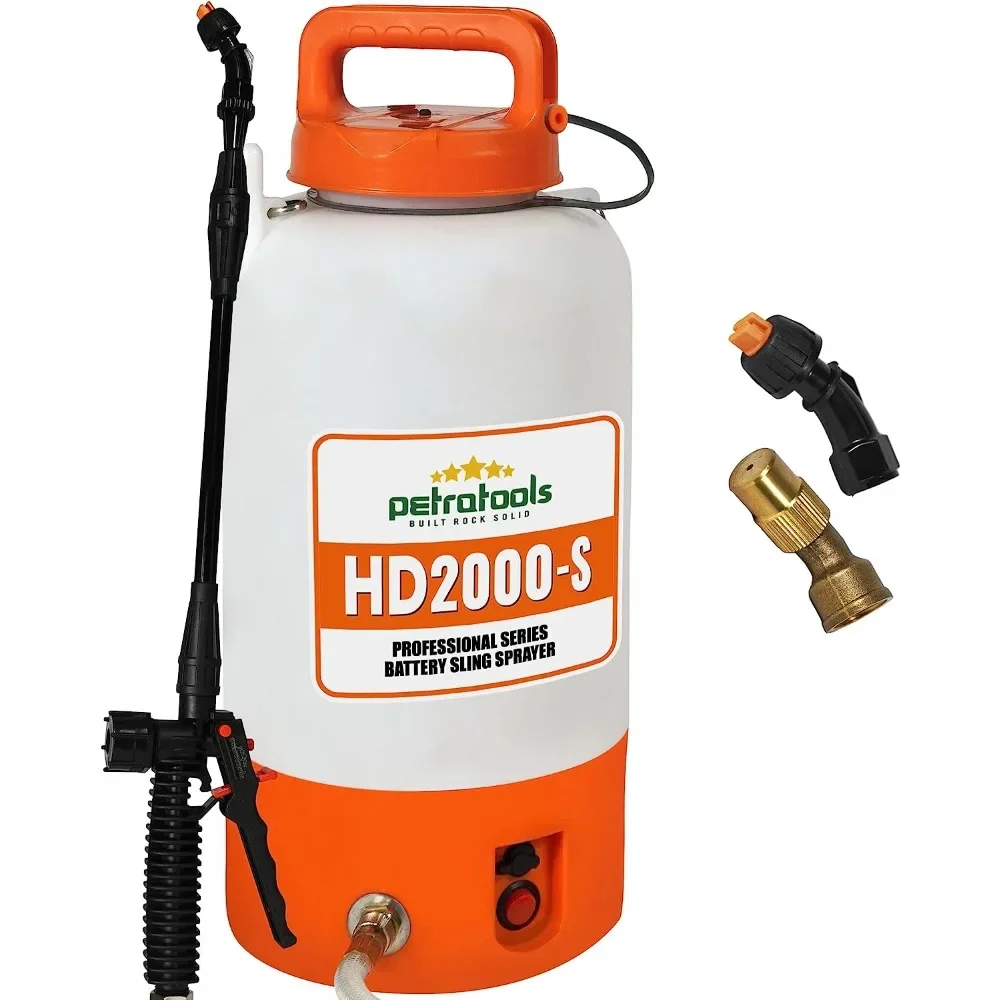 

PetraTools распылитель с питанием от батареи, электрические опрыскиватели в лужайке и саду с удобным ремешком (2 галлона)