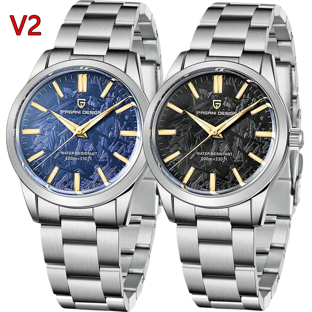 PAGANI DESIGN 40MM Luxury Men Quartz Watch TMI VH31 Stainless Steel 100M Waterproof Sapphire Glas Horloge