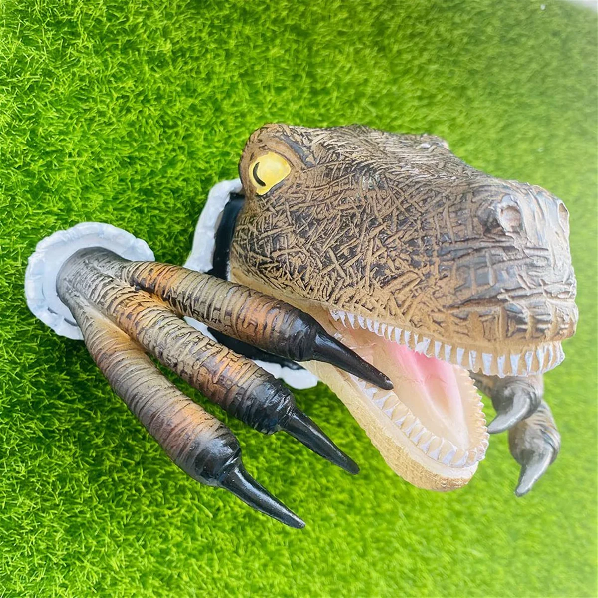 Статуя Велоцираптора настенное крепление из смолы Скульптура головы динозавра