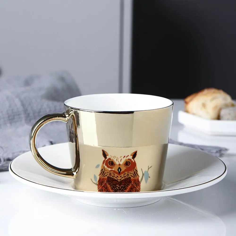 Креативная зеркальная кофейная чашка роскошный набор для послеобеденного чая