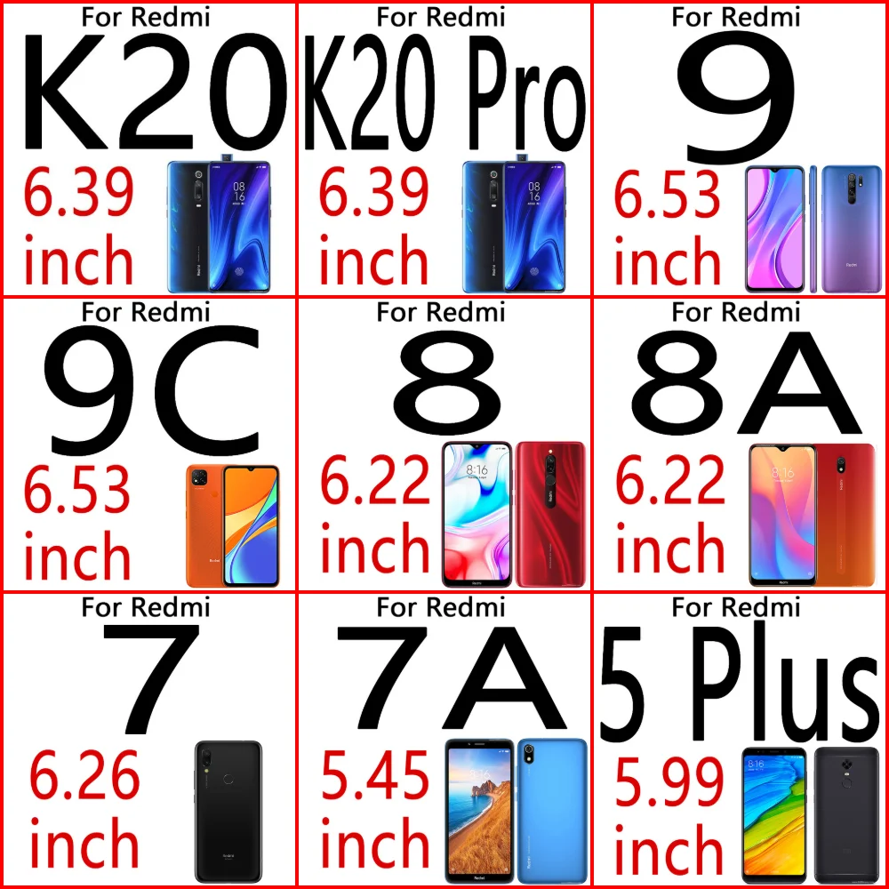 Кожаный чехол-бумажник с откидной крышкой для Redmi k20 10 9c 9 8A 8 7 7A 5 6 Pro Plus Redme Redmy 6pro 5plus
