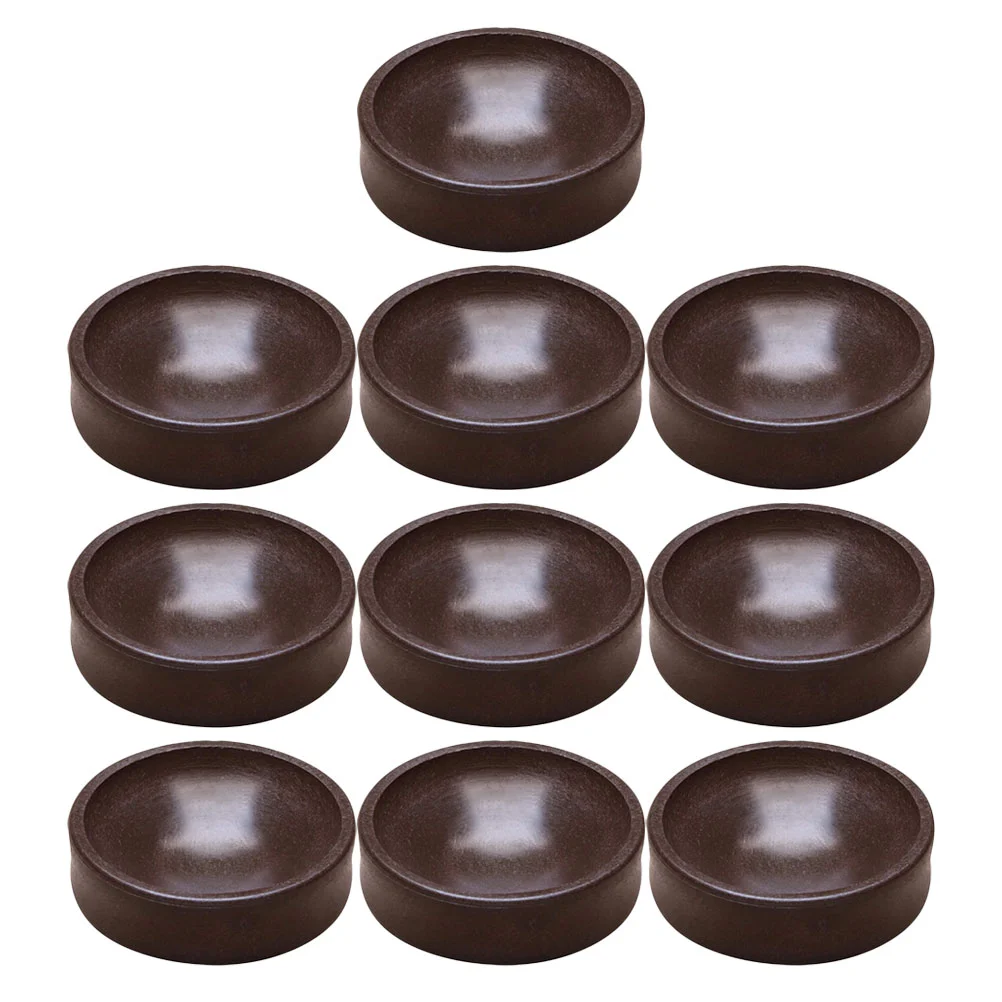 

10 Pcs Wheel Pad Shockproof Piano Mats Non-slip Pads Wood Coasters Casters Floor Cushions Non-skid Home Table Protector